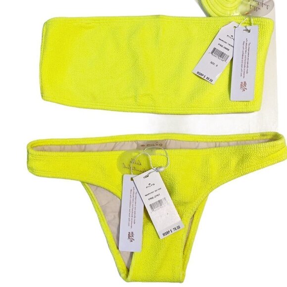 NWT Pilyq Pineapple Reef Bikini (Top and Bottoms) - Picture 8 of 12
